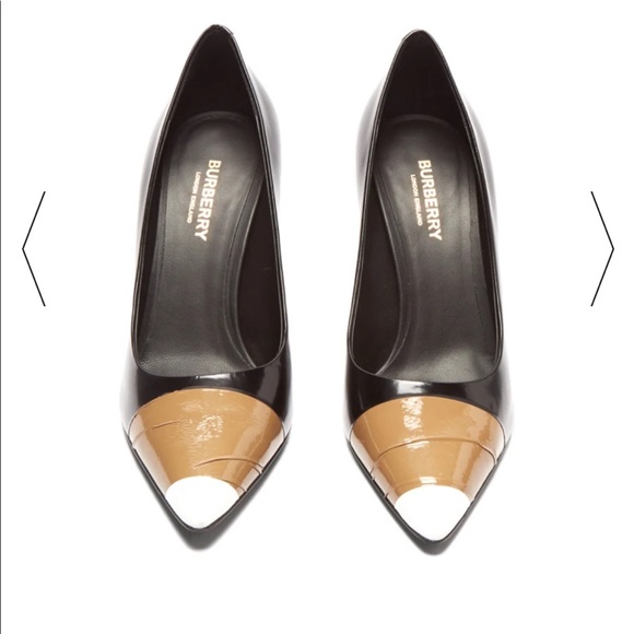 ⭐️SOLD⭐️!!!Burberry Black Annalise Patent Leather Pumps - Picture 6 of 11